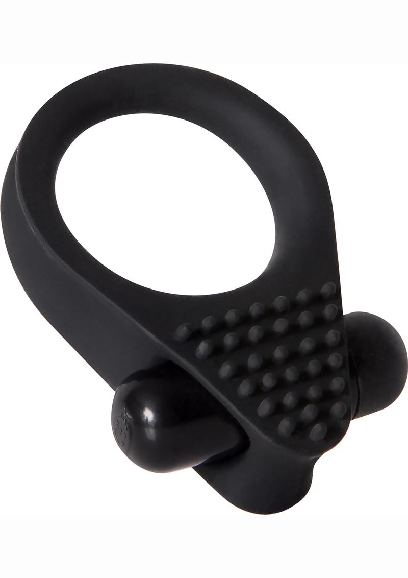 Zero Tolerance Black Knight Silicone Vibrating Textured Cockring