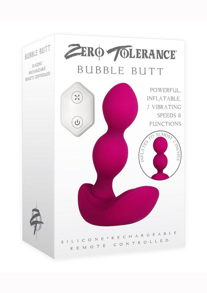 Zero Tolerance Bubble Butt Silicone Inflatable Rechargeable Anal Plug with Remote Control