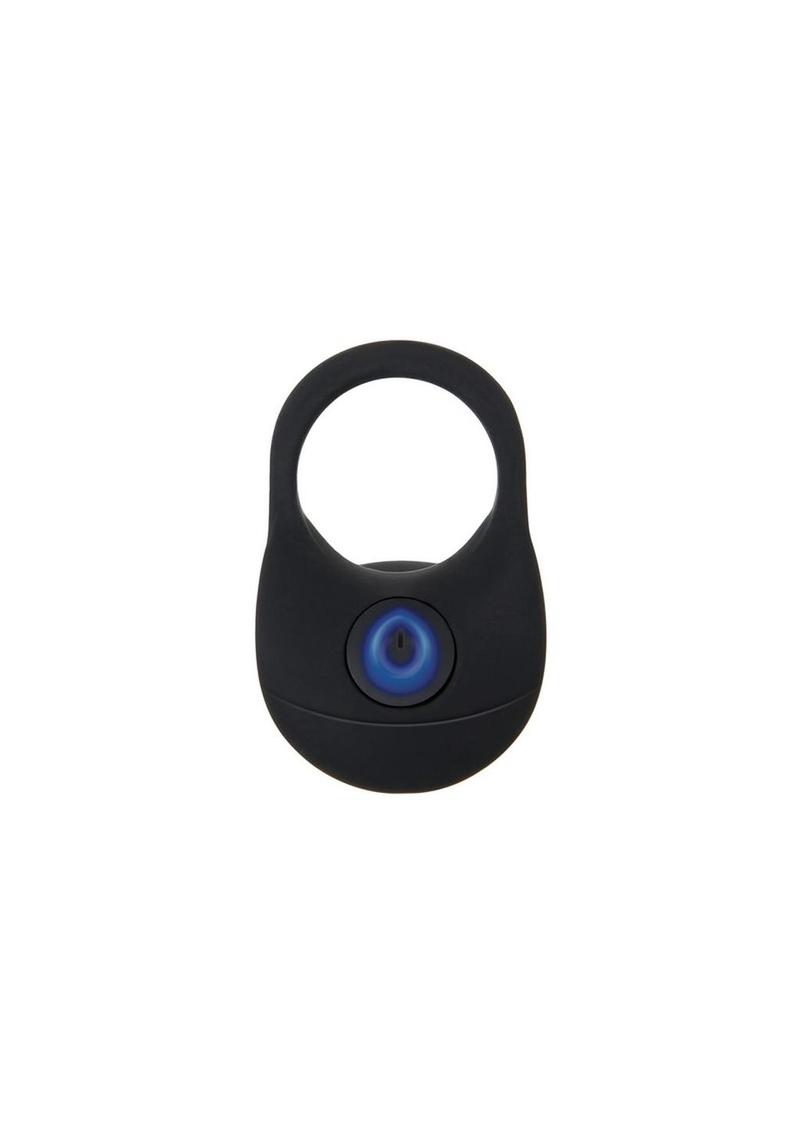 Zero Tolerance Cock Armor Rechargeable Silicone Vibrating Cock Ring with Long Bullet - Black