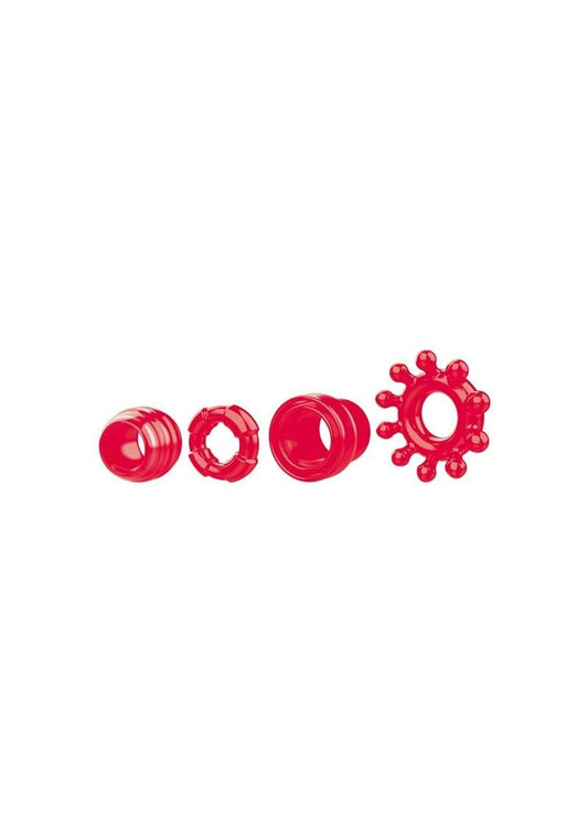 Zero Tolerance Ring The Alarm Cock Ring Kit - Red - 4 Piece Kit