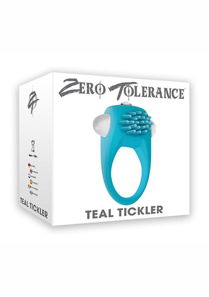 Zero Tolerance Teal Tickler Silicone Vibrating Cock Ring