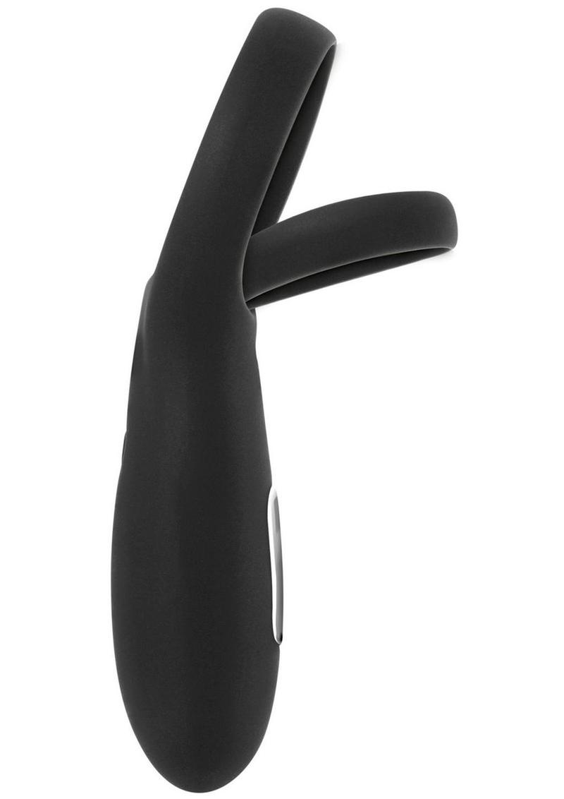 Zero Tolerance The Rechargeable Silicone Torpedo Vibrating Cock Ring - Black