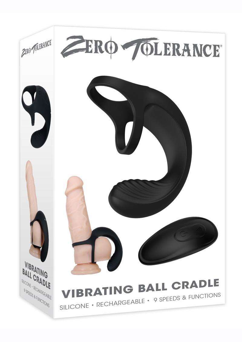 Zero Tolerance Vibrating Ball Cradle Silicone Rechargeable Cock Ring with Remote Control