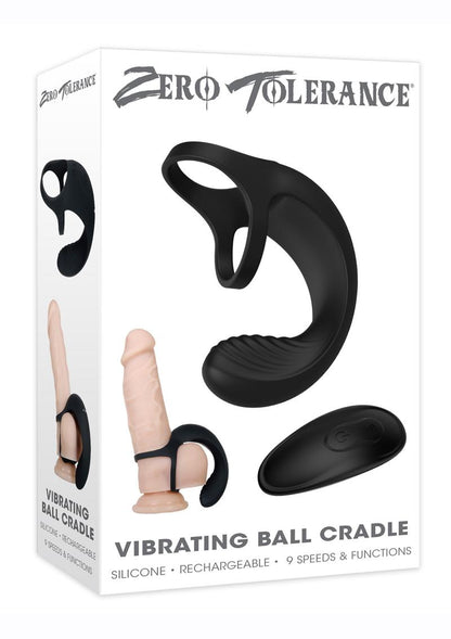 Zero Tolerance Vibrating Ball Cradle Silicone Rechargeable Cock Ring with Remote Control