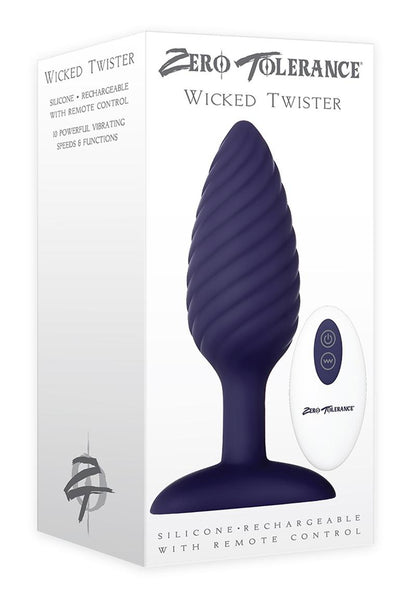 Zero Tolerance Wicked Twister Rechargeable Silicone Vibrating Butt Plug