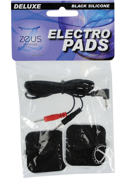 Zeus Electrosex Adhesive Silicone Pads - Black - 2 Pack