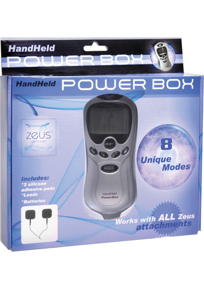 Zeus Electrosex Powerbox - Handheld - 8 Modes - Digital - Grey - Display