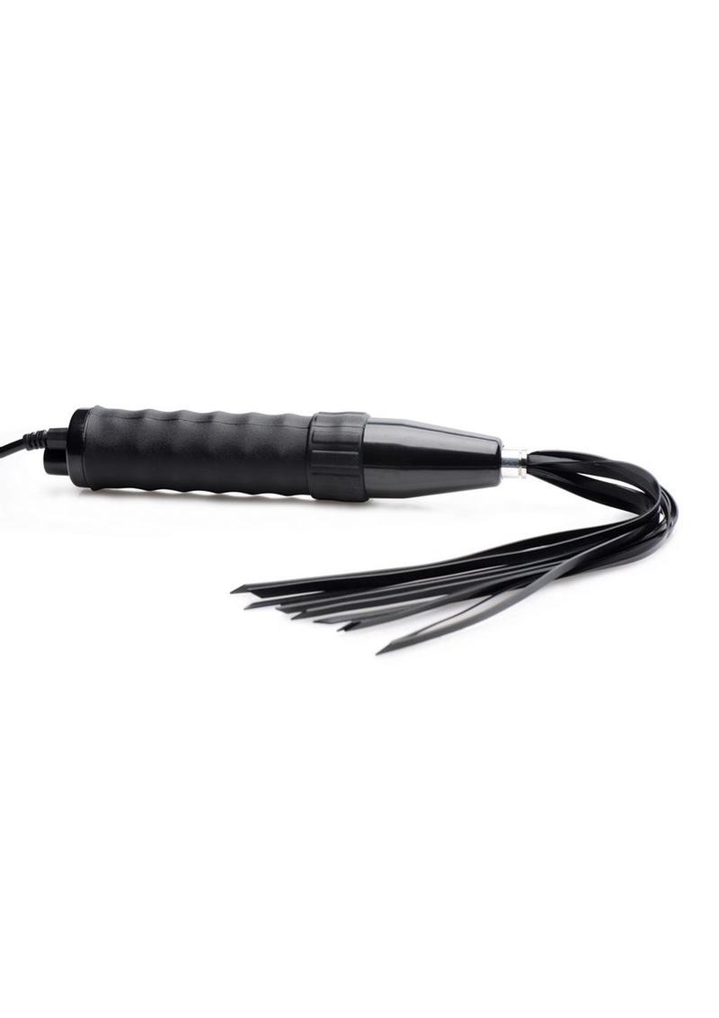 Zeus Electrosex Twilight E-Stim Silicone Flogger - Black