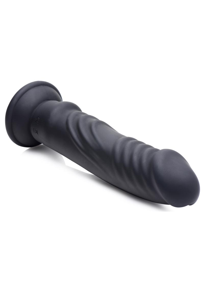 Zeus Vibrating and E-Stim Rechargeable Silicone Dildo with Remote Control