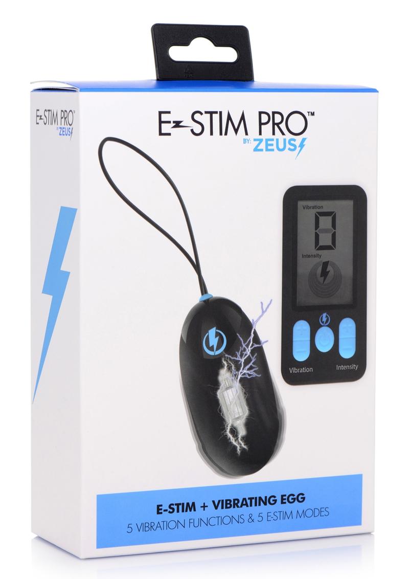 Zeus Vibrating and E-Stim Rechargeable Silicone Egg with Remote Control