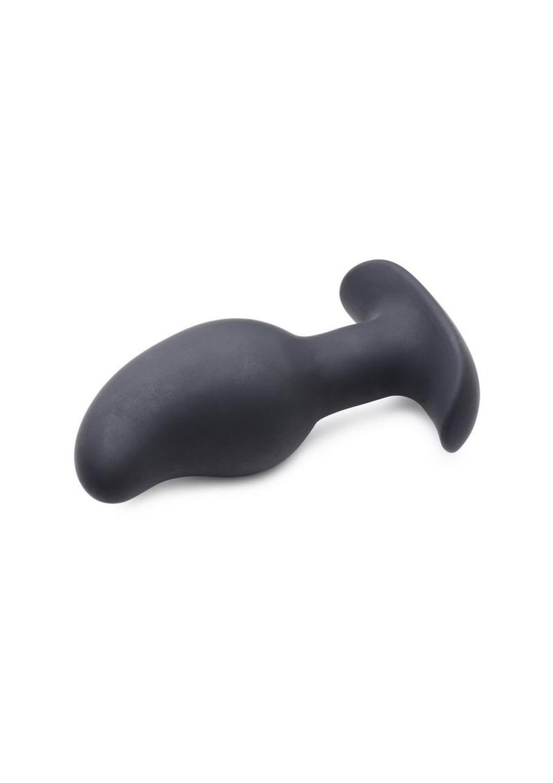 Zeus Vibrating and E-Stimulating Silicone Rechargeable Prostate Massager with Remote Control - Black