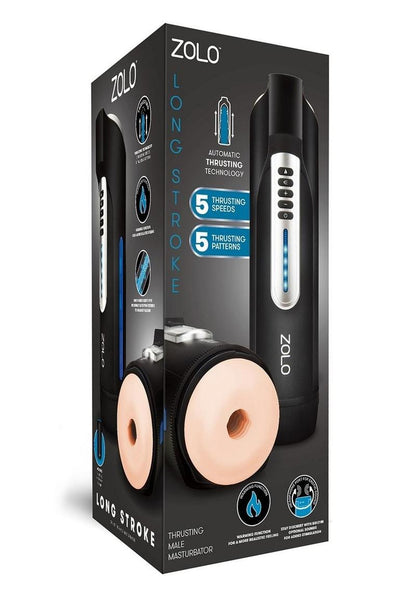 ZOLO Long Stroke Rechargeable Silicone Masturbator